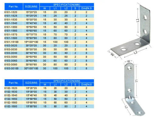 각 금속 브래킷 선반 브래킷 단일 측면 브래킷 목재 건설을위한 사용자 정의 크기